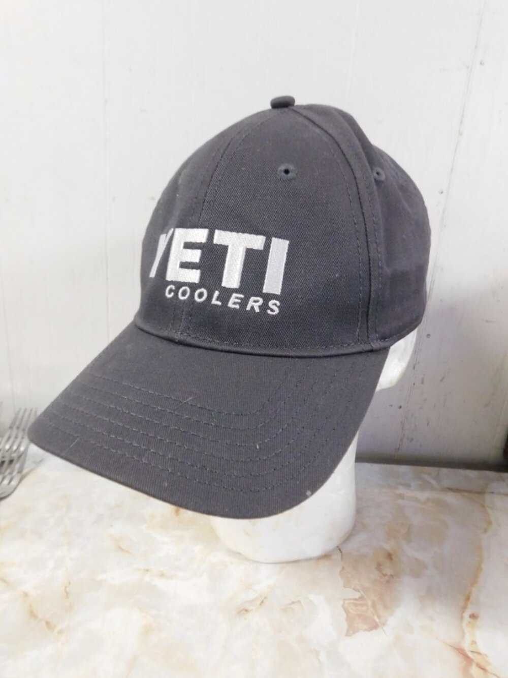 Charcoal Gray YETI Coolers Baseball Hat Cap New